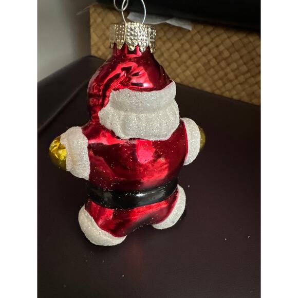 Vtg Mercury ornament Santa 3.5" Blown Glass Kris Kringle Claus Ornament Glass - Picture 8 of 8